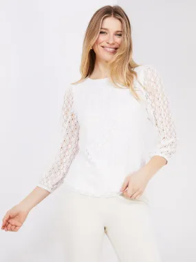 3/4 Puff Sleeve Lace Top