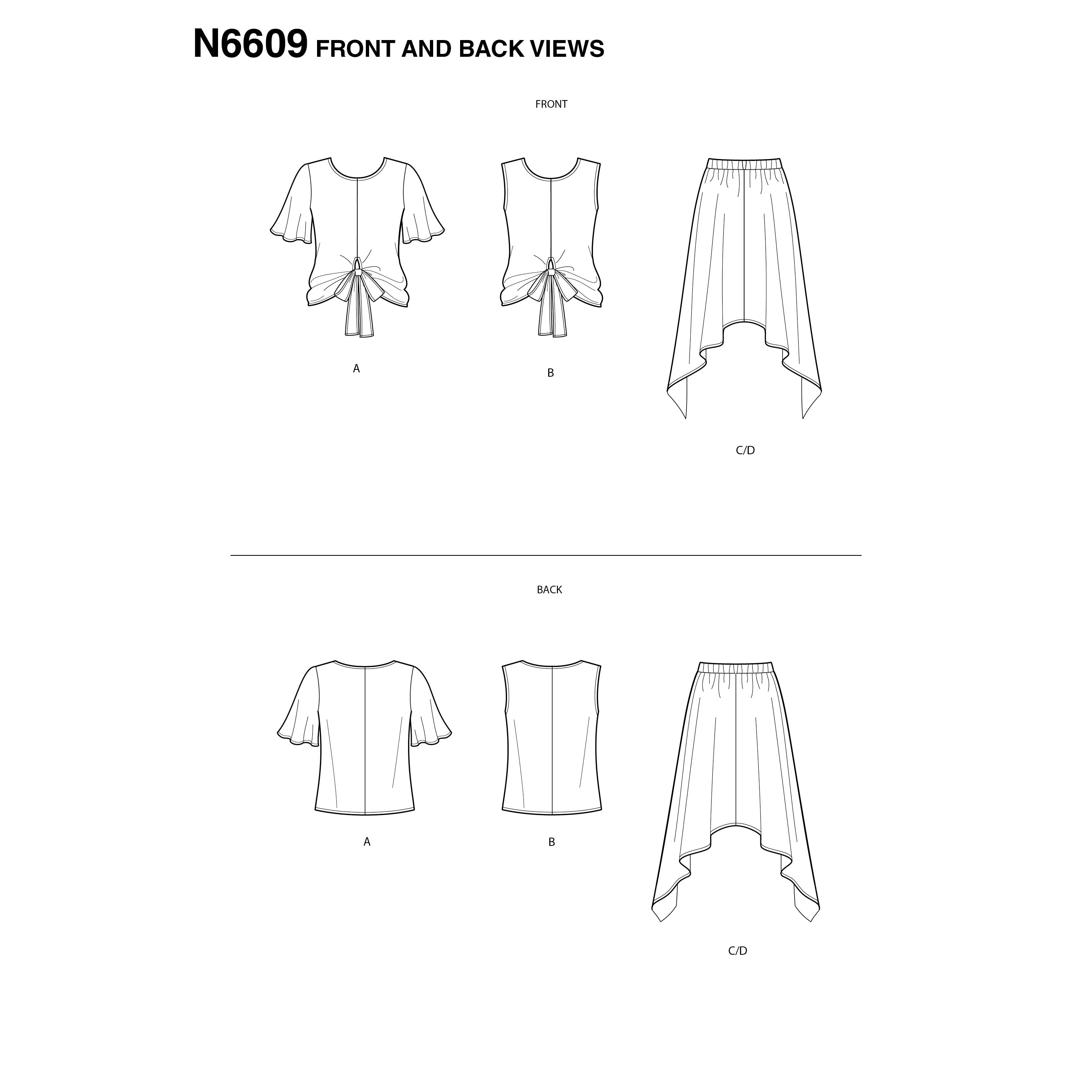 6609 New Look Sewing Pattern N6609 Misses' 2-Piece Dress