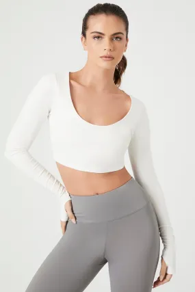 Active Thumbhole Crop Top