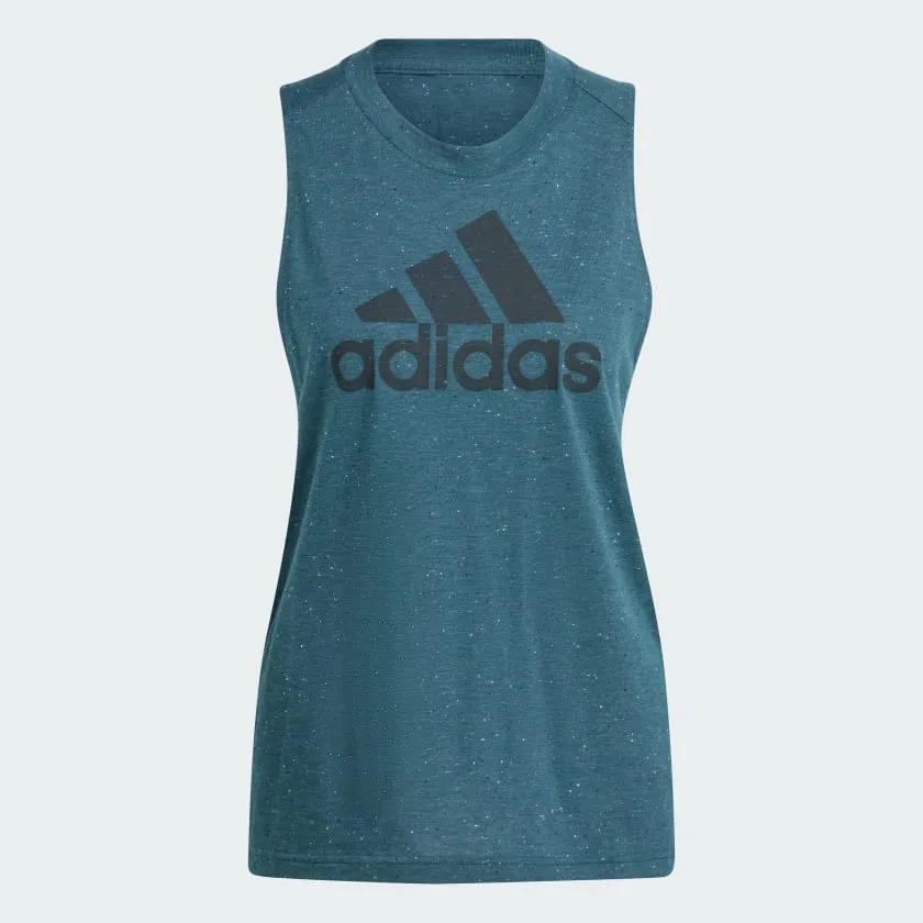 ADIDAS WOMEN'S FUTURE ICONS WINNERS 3.0 BLUE SINGLET