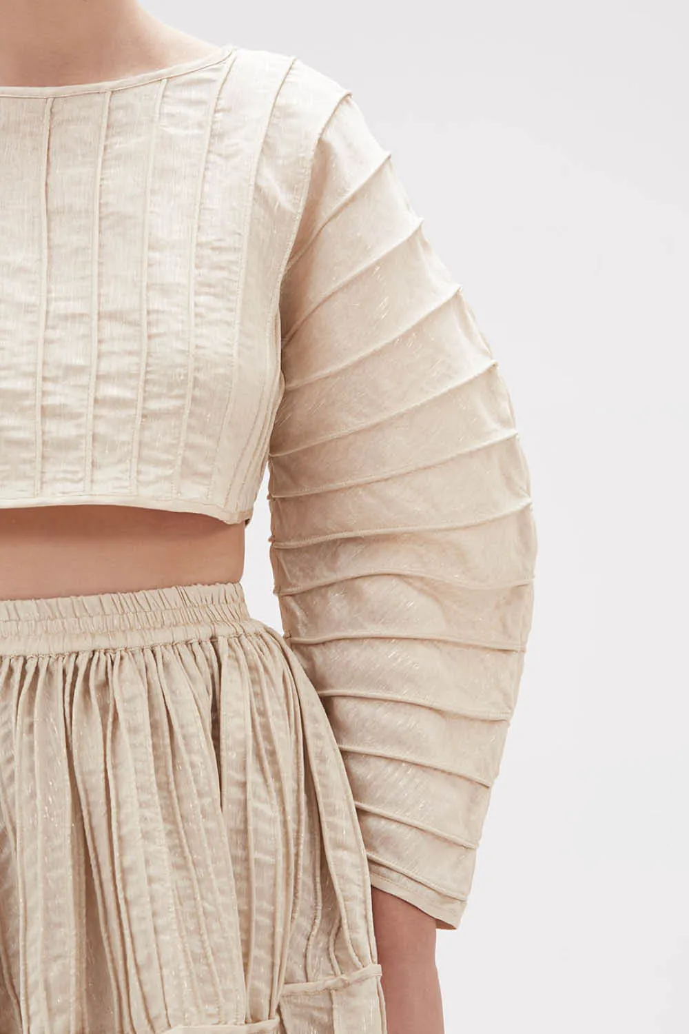 Afaf Crop Top in Cream