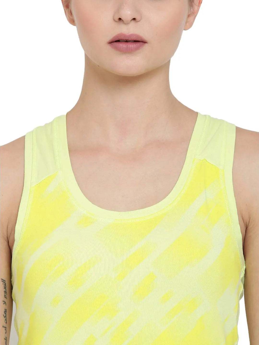 Alcis Full Print Yellow Tank Top