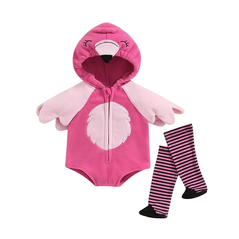 Baby Girls Halloween Costume Outfit Flamingo