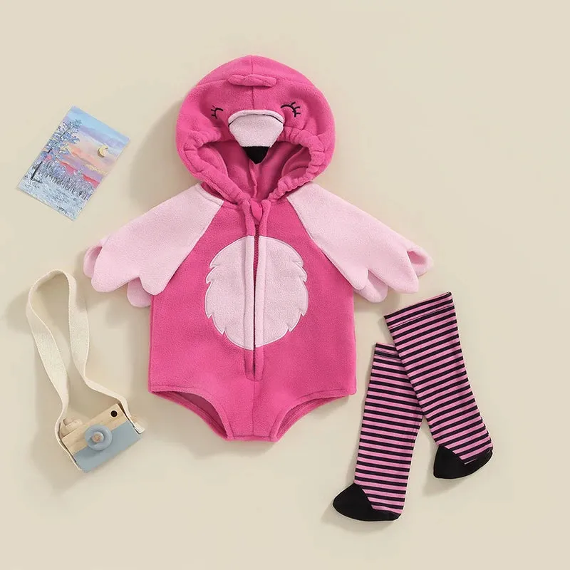 Baby Girls Halloween Costume Outfit Flamingo