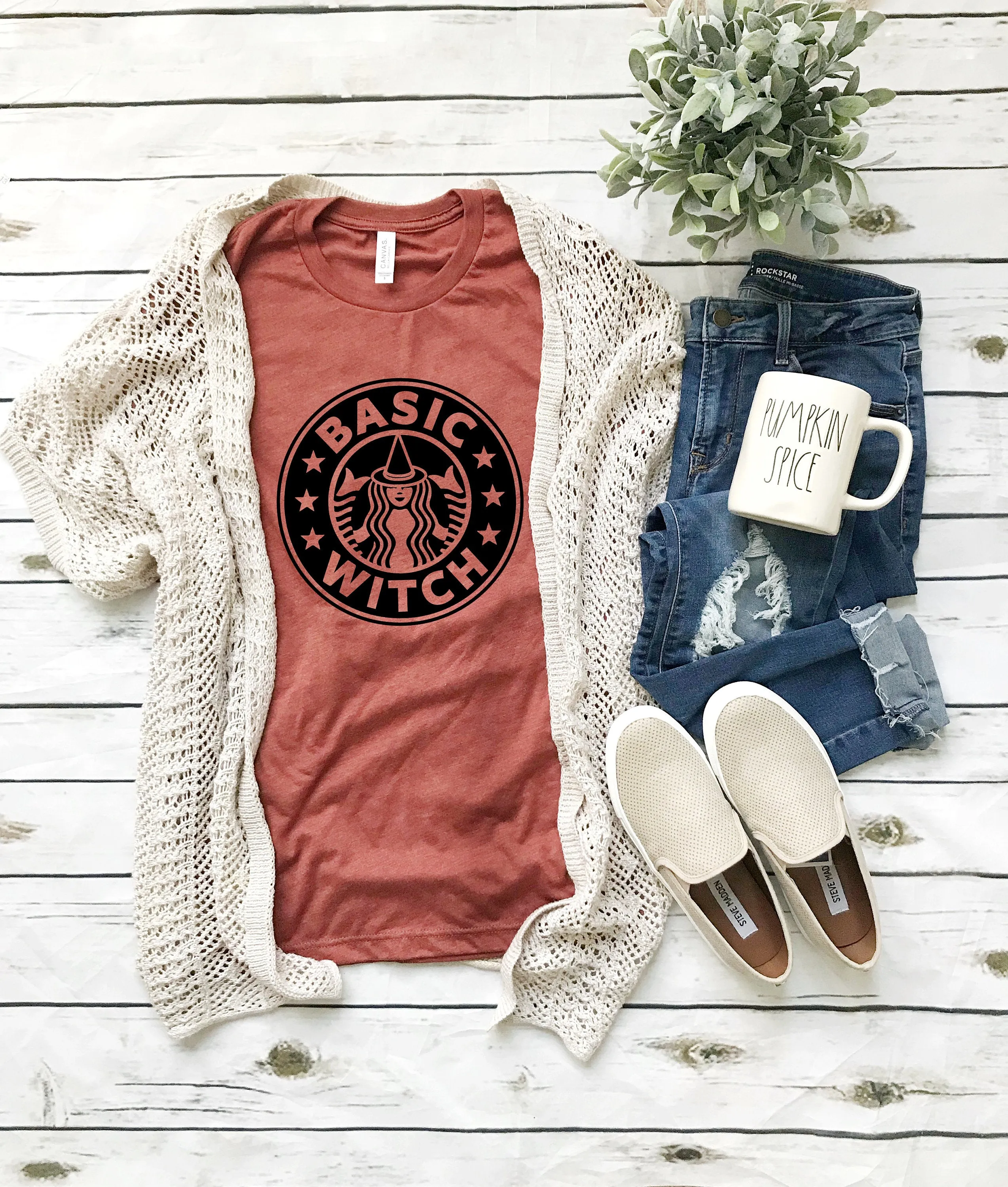 Basic witch tee - Womens Fall Tee - Womens Fall Shirt - Fall Shirt Women - cute fall shirt women - fall tshirt for women - halloween shirt