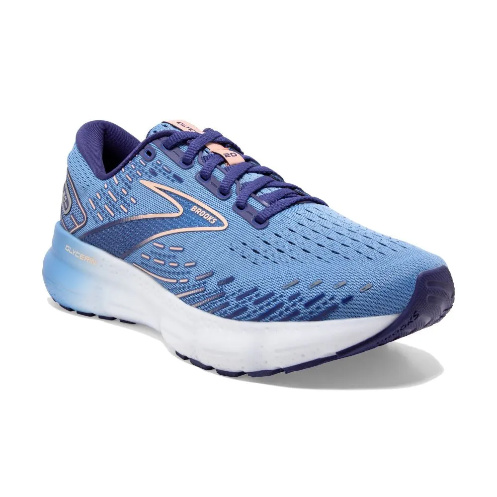 'Brooks' Women's Glycerin 20 - Blissful Blue / Peach / White