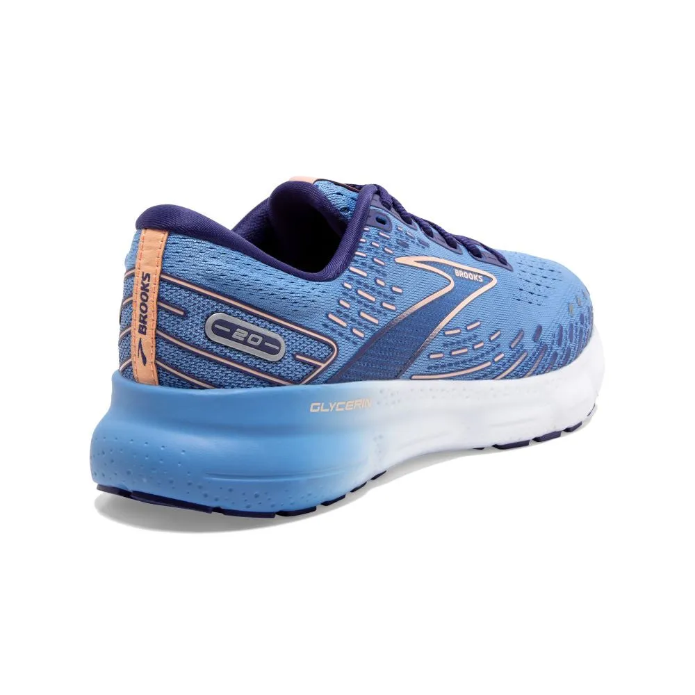 'Brooks' Women's Glycerin 20 - Blissful Blue / Peach / White