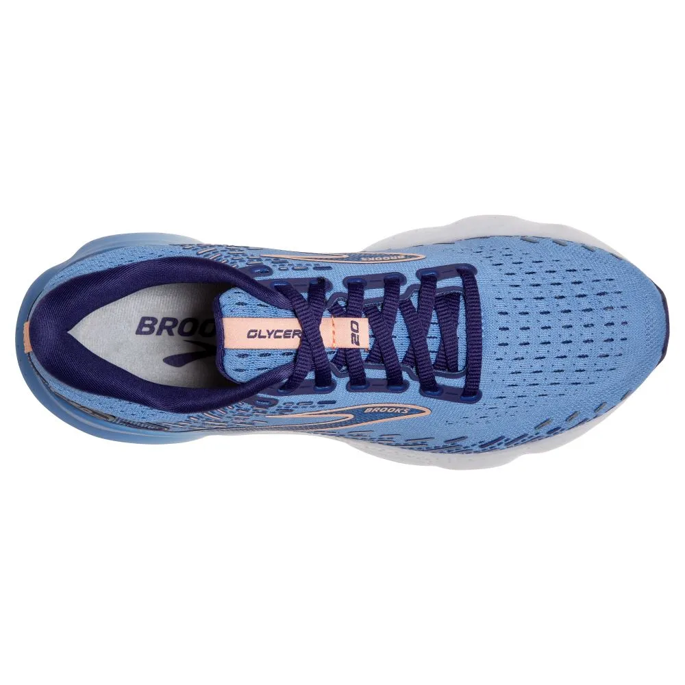 'Brooks' Women's Glycerin 20 - Blissful Blue / Peach / White