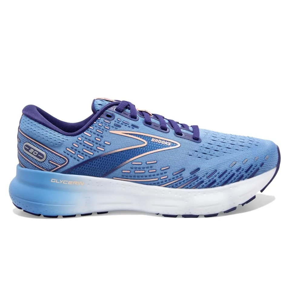 'Brooks' Women's Glycerin 20 - Blissful Blue / Peach / White