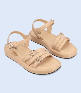 BW7350-BEIGE-Women Comfort Sandal