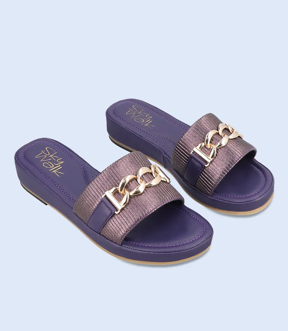 BW7563-PURPLE-Women Comfort Slipper