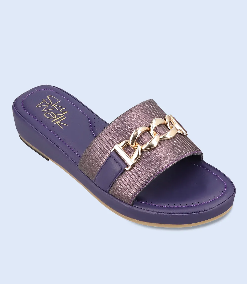 BW7563-PURPLE-Women Comfort Slipper