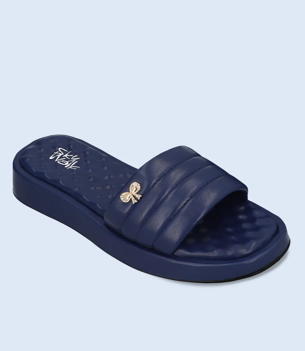 BW8031-NAVY-Women Comfort Slipper