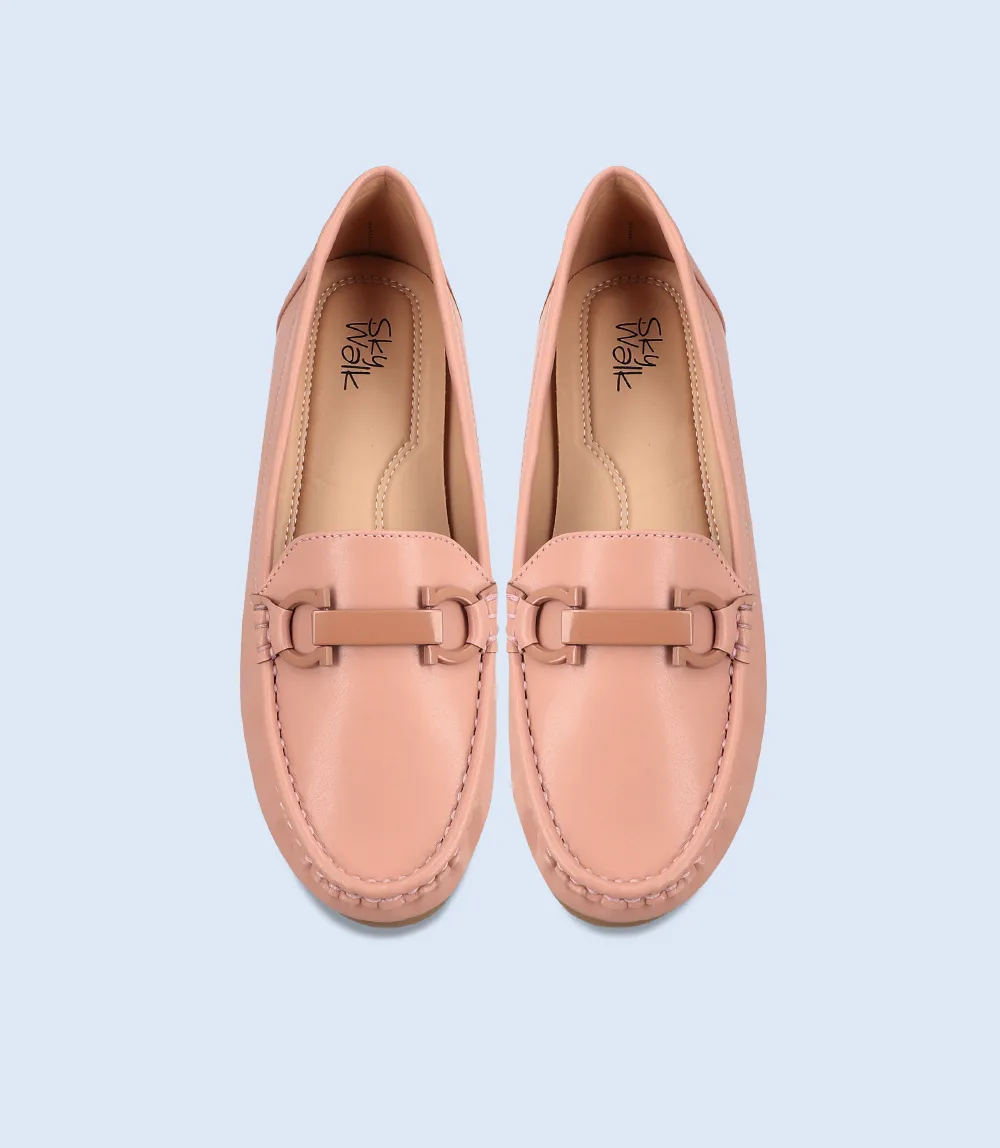 BW8490-PEACH-Women Casual Moccasins