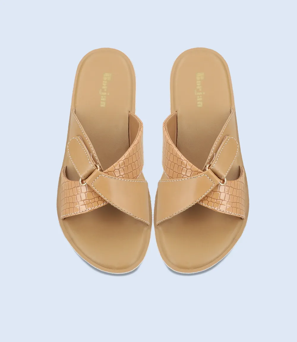 BW9375-BEIGE-Women Slipper