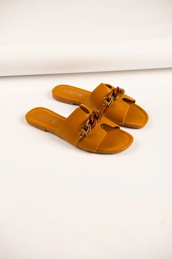 CHAIN BUCKLE SANDALS