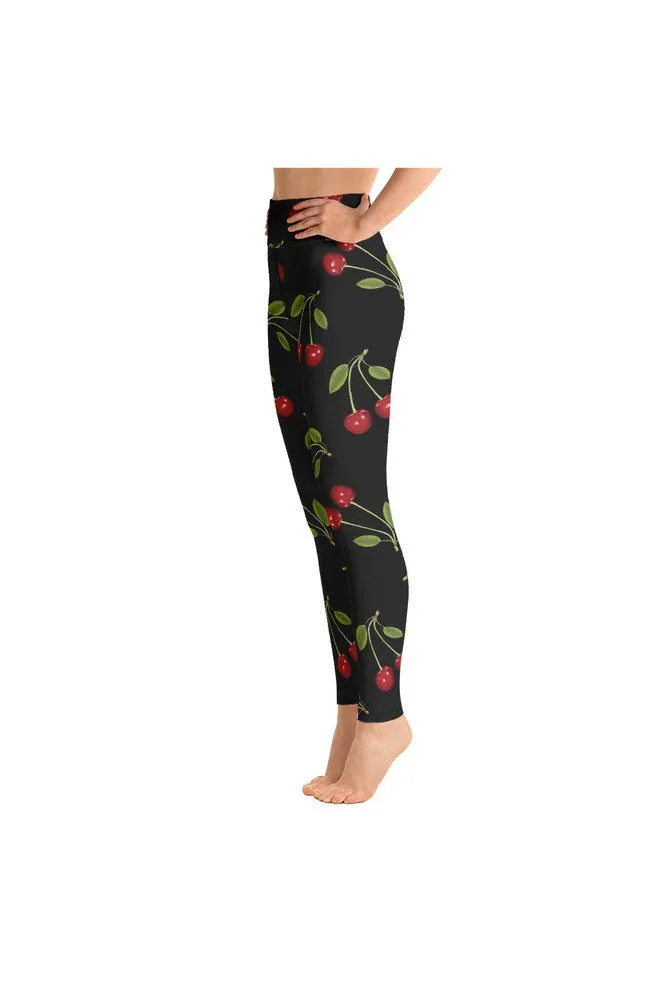 Cherry Print Yoga Leggings