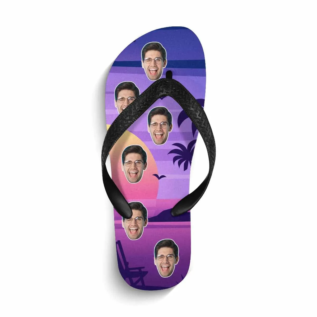 Custom Face Summer Beach Flip Flops For Both Man And Woman Funny Gift For Vacation,Wedding Ideas For Guests