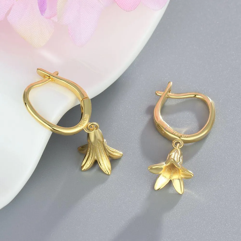 Cute Gold Plated Banana Shape Drop Earring, Party Jewelry Earrings for Women