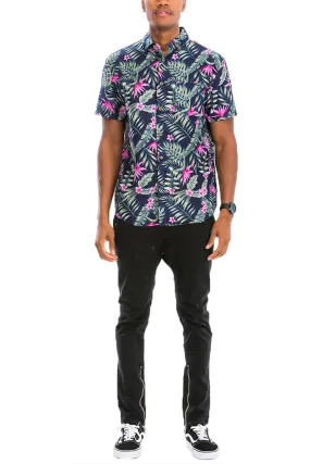 Digital Print Hawaiian Short Sleeve Shirt