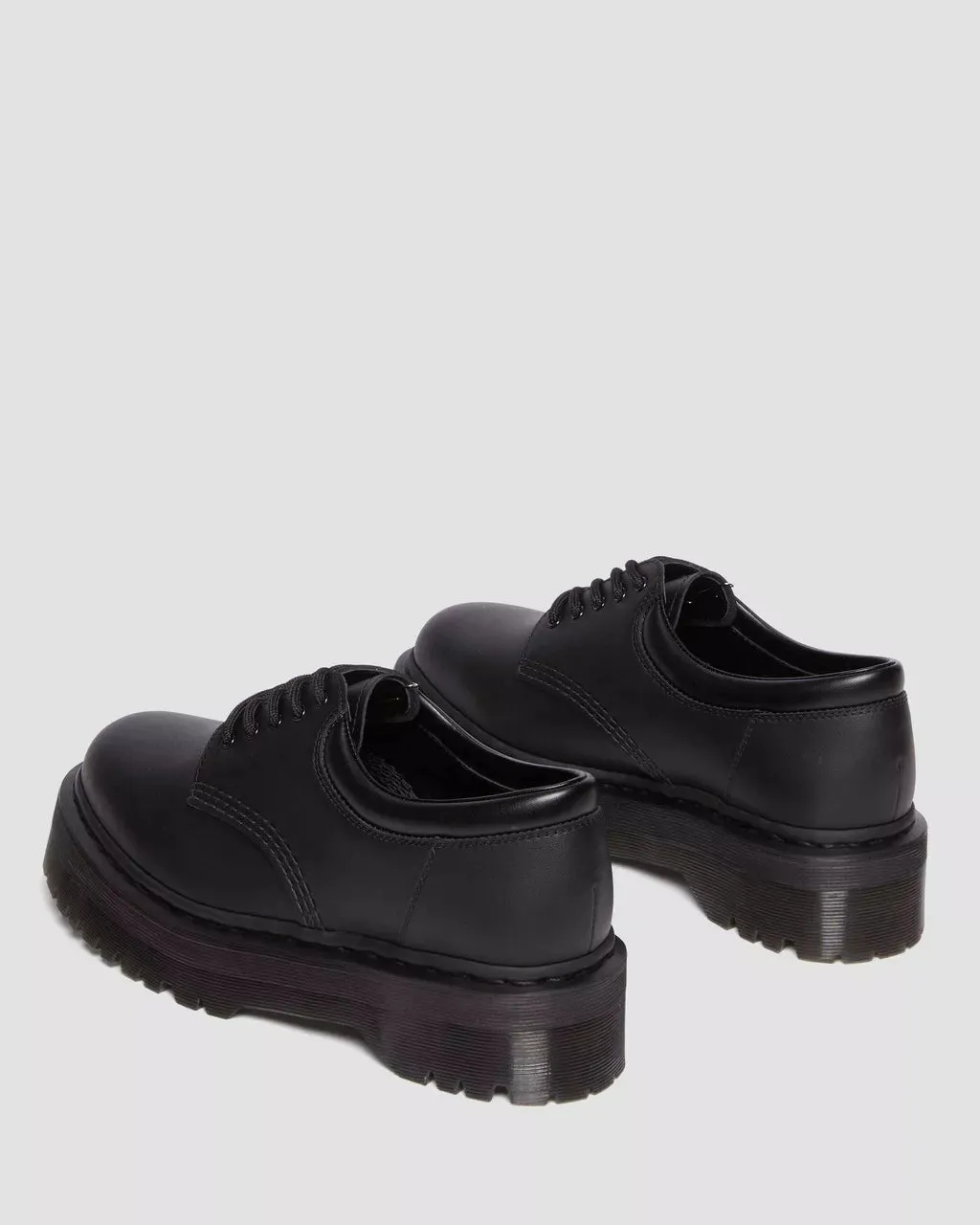 Dr Martens - Vegan 8053 Felix Quad Mono Black Platform Shoes 31176001