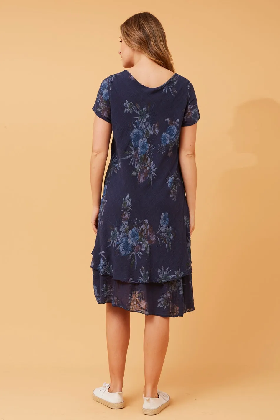 ELECTRA DOUBLE LAYER FLORAL DRESS