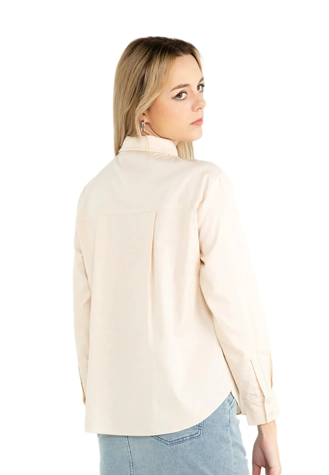 ELLE Apparel Basic Front Button Shirts