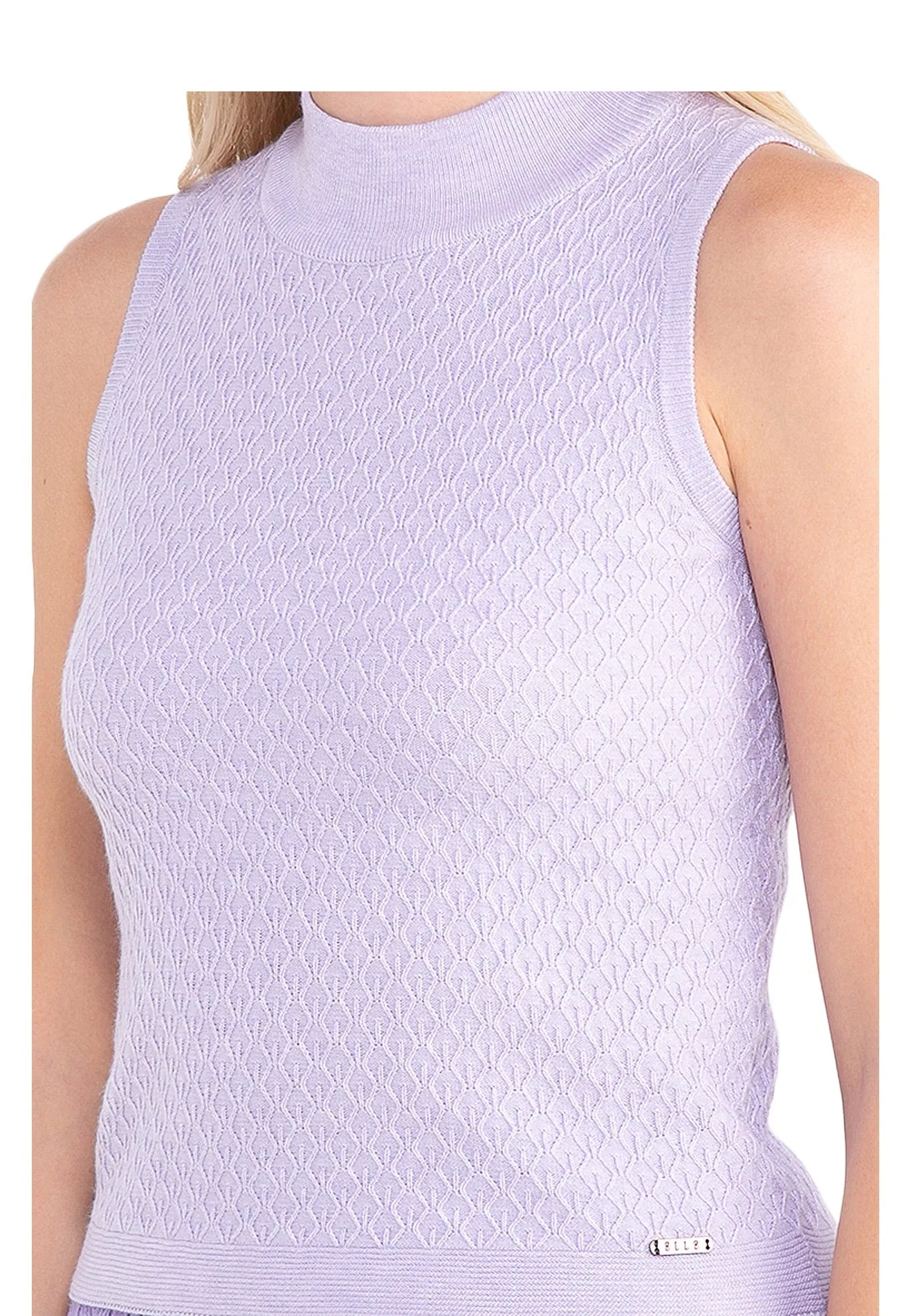 ELLE Apparel Sleeveless High Neck Knit Top