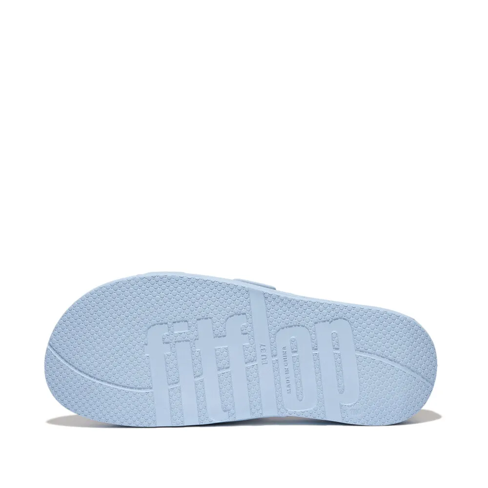 FitFlop iQushion Two Bar Buckle Slides Blue