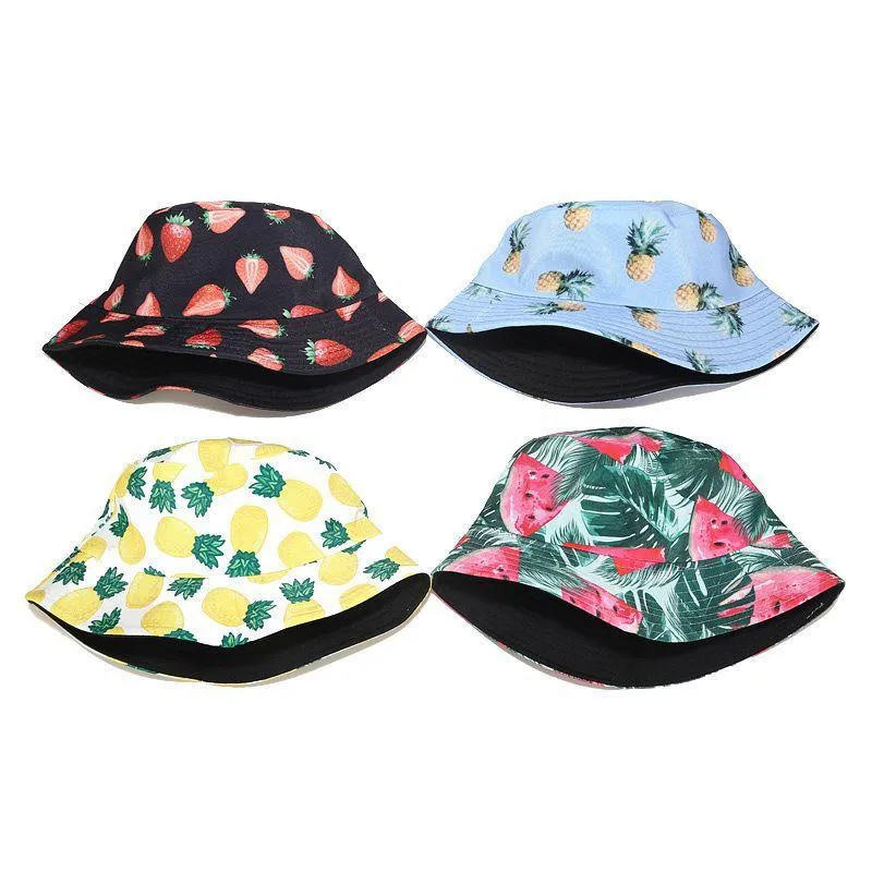 Fruit Cherry Bucket Hats for Girls Women Summer Sun Hat