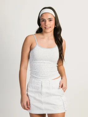 HARLOW LOGAN DITSY TANK TOP - BABY BLUE