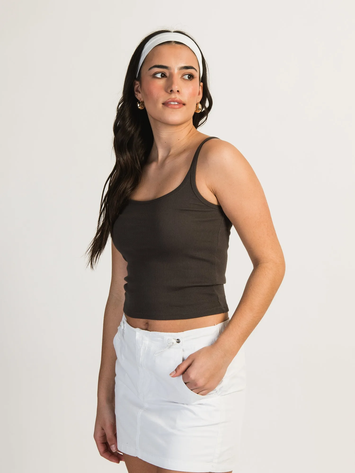 HARLOW SARAH TANK TOP - CHARCOAL