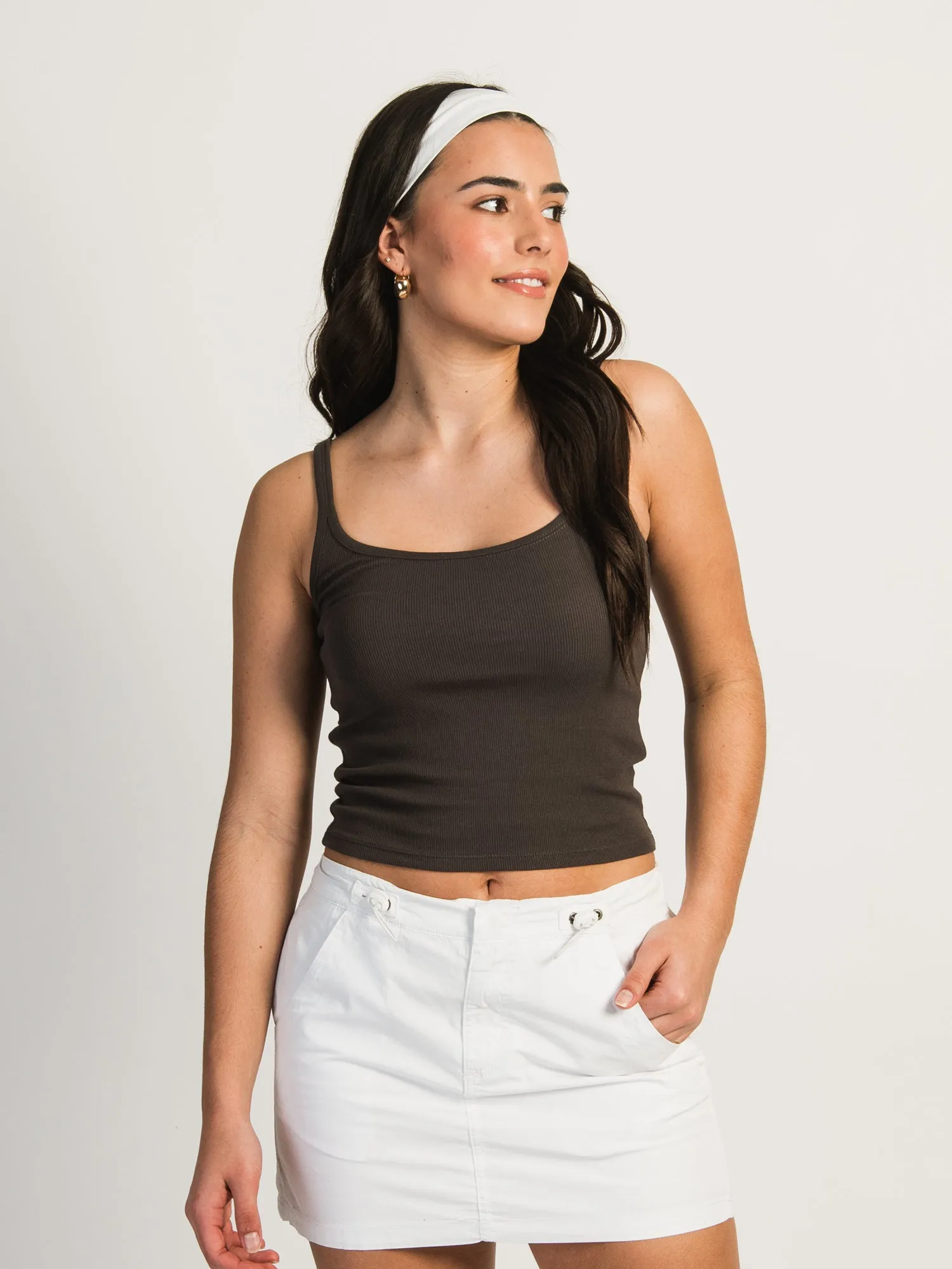 HARLOW SARAH TANK TOP - CHARCOAL