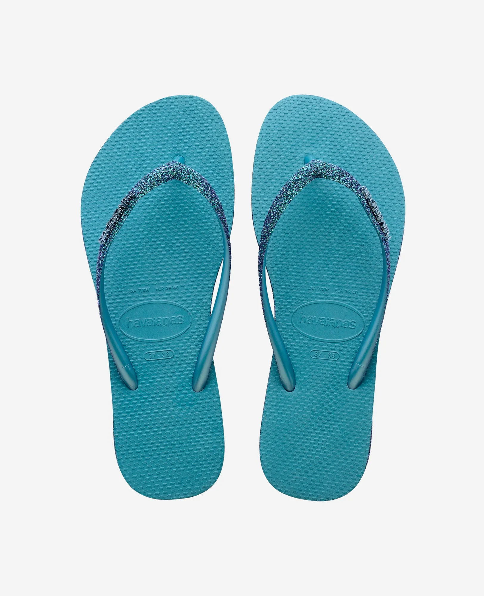 Havaianas Slim Sparkle In Blue For Women