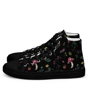 Herbology Women’s High Top Shoes - Vegan Botanical trainers for women - Comfortable Goth Sneakers - Witchy Grunge Occult Fashion