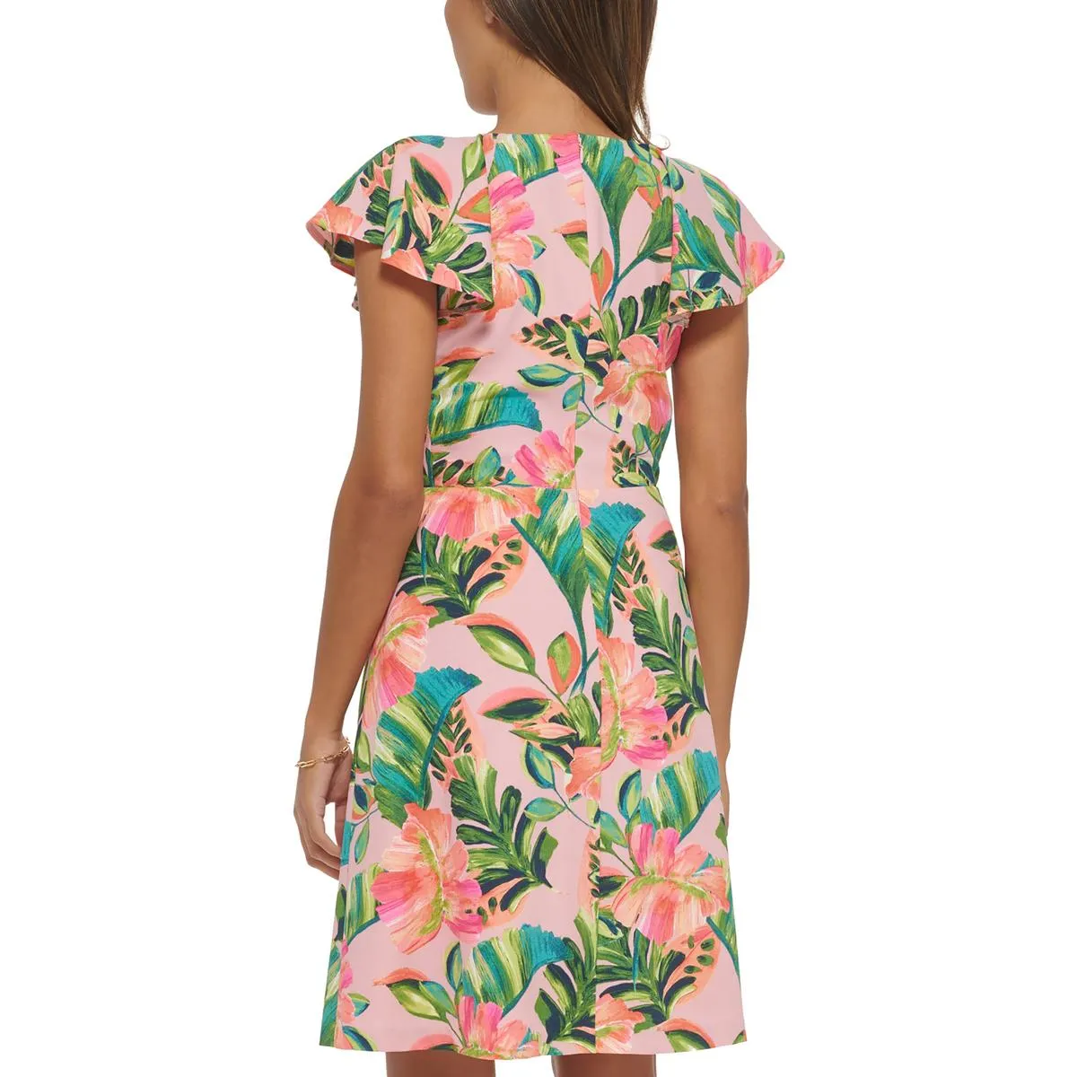 Kensie Dresses Womens Floral Mini Fit & Flare Dress