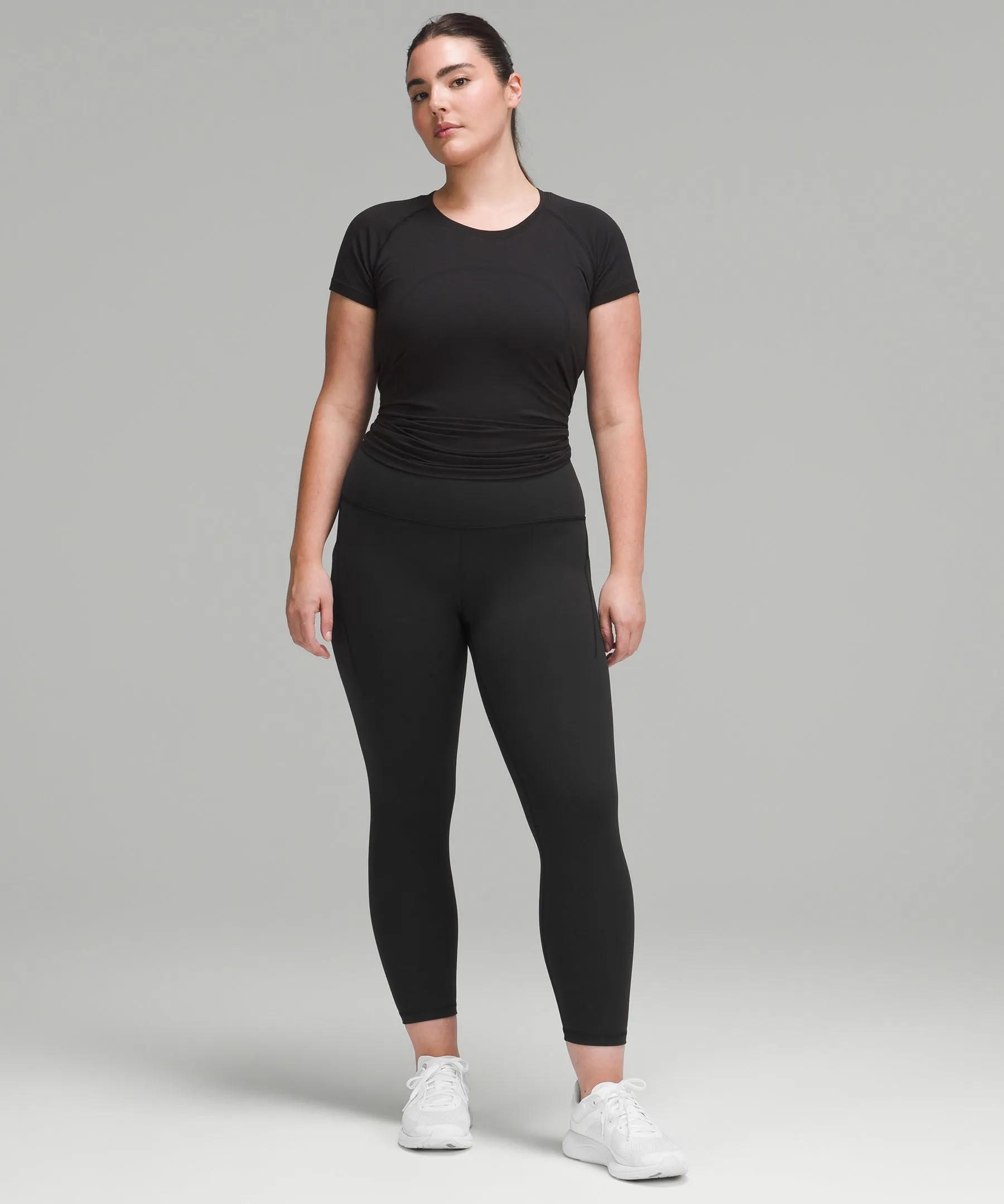 LULULEMON BLACK WUNDER TRAIN HIGH RISE TIGHT 25