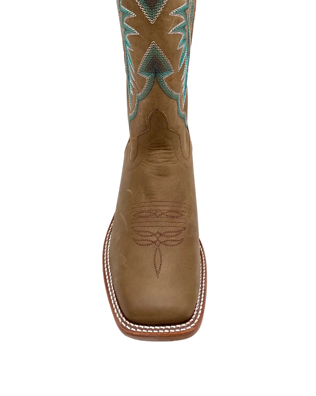 'Macie Bean' Women's 13" The Perfect Tan Western Square Toe - Pecan Barking Iron