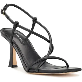 Nine West Womens Yuki Faux Leather Strappy Heels