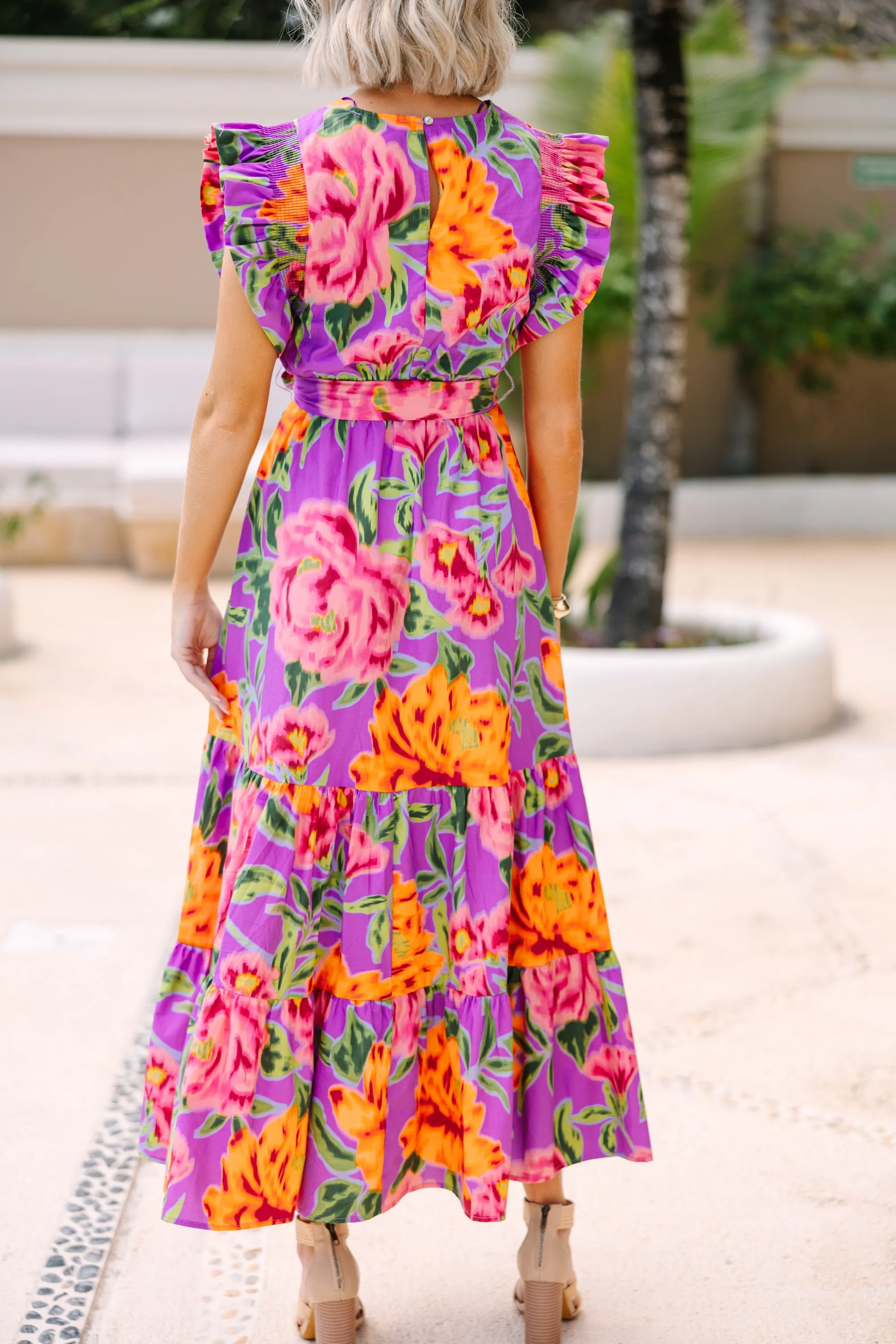 Perfect Pick Lavender Purple Floral Maxi Dress