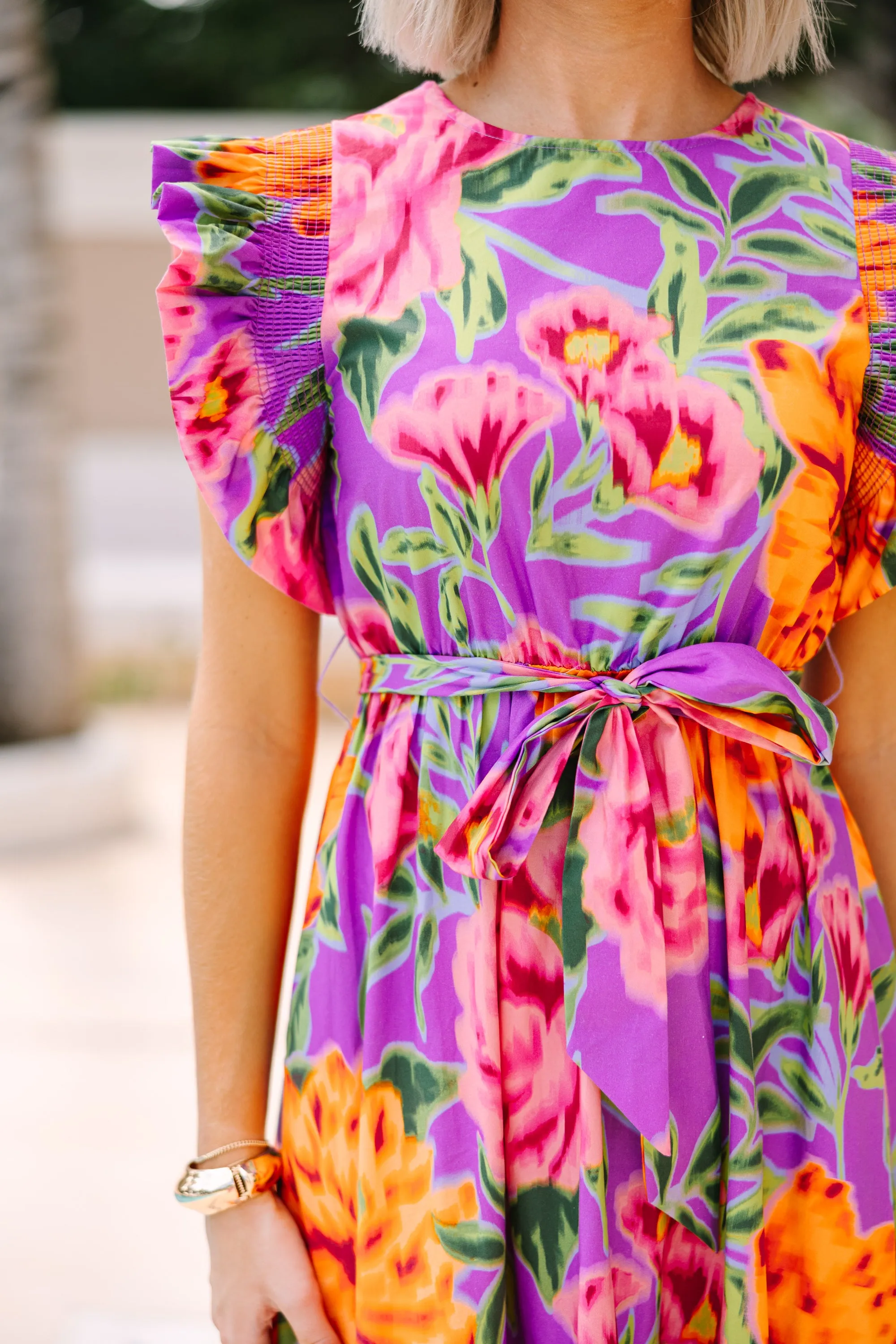 Perfect Pick Lavender Purple Floral Maxi Dress