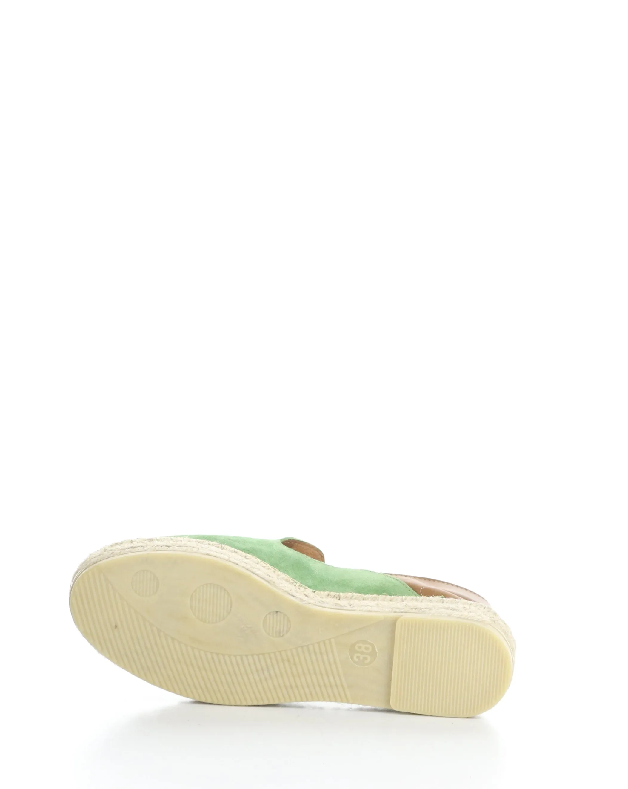 PULY522FLY 002 GREEN/TAN Round Toe Shoes