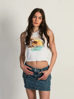 RIP CURL SUNSET RIBBED CROP TANK TOP