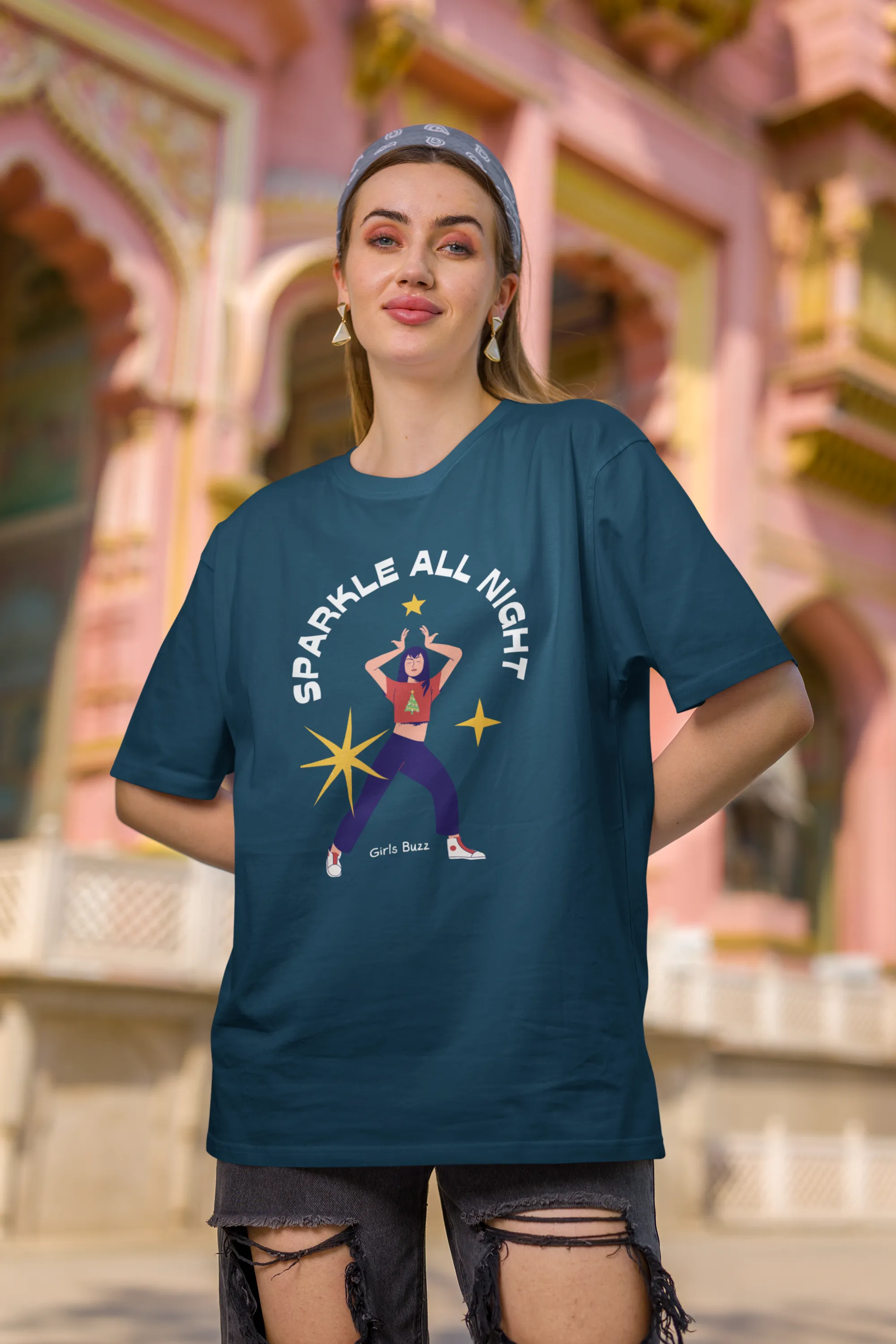 Sparkle All Night Oversized Tee