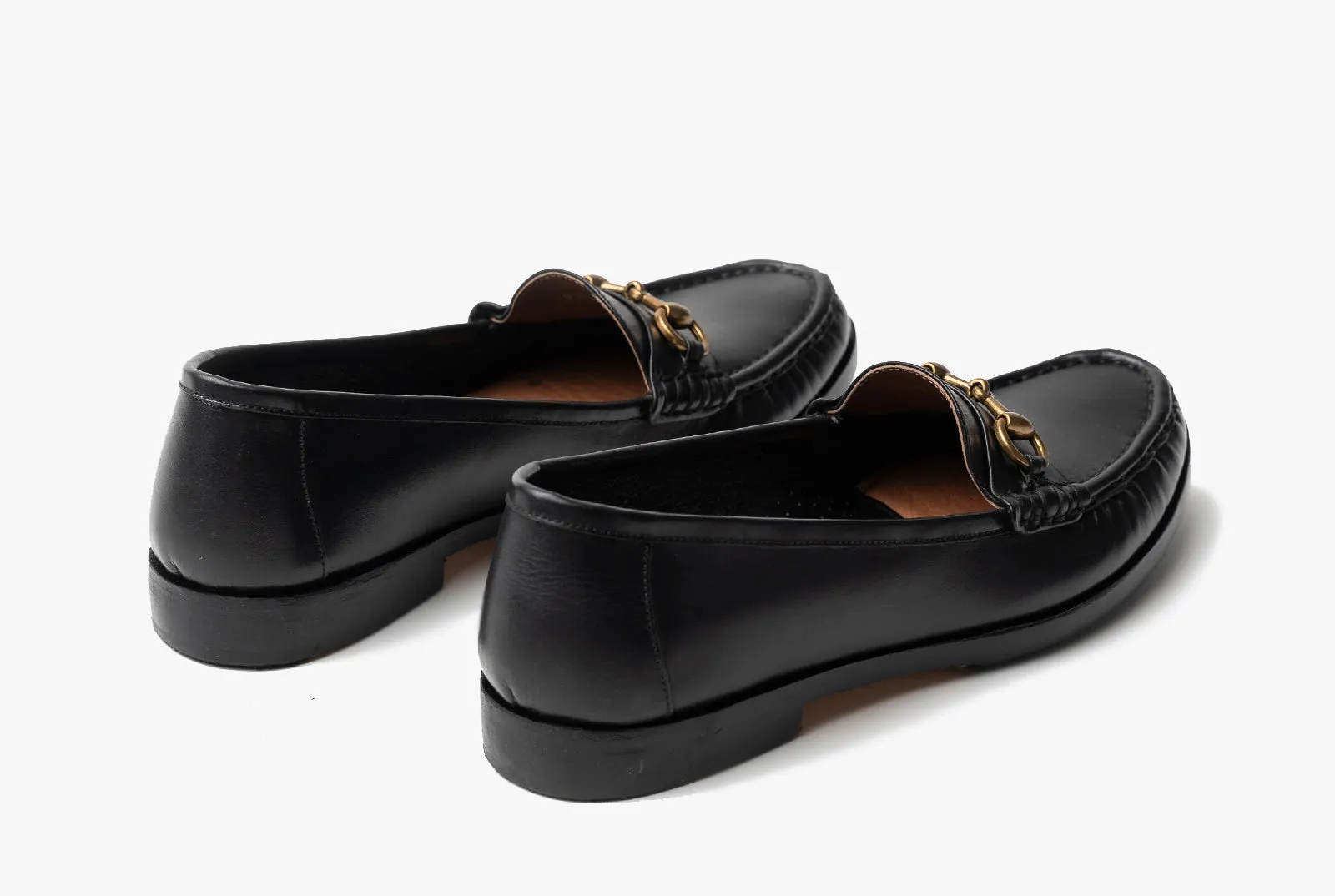 The Bonnie Horsebit Loafers - Black Noir