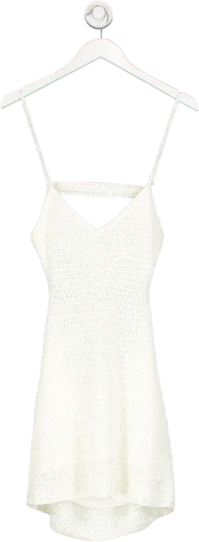 Tiger Mist White Tory Crochet Dress UK S