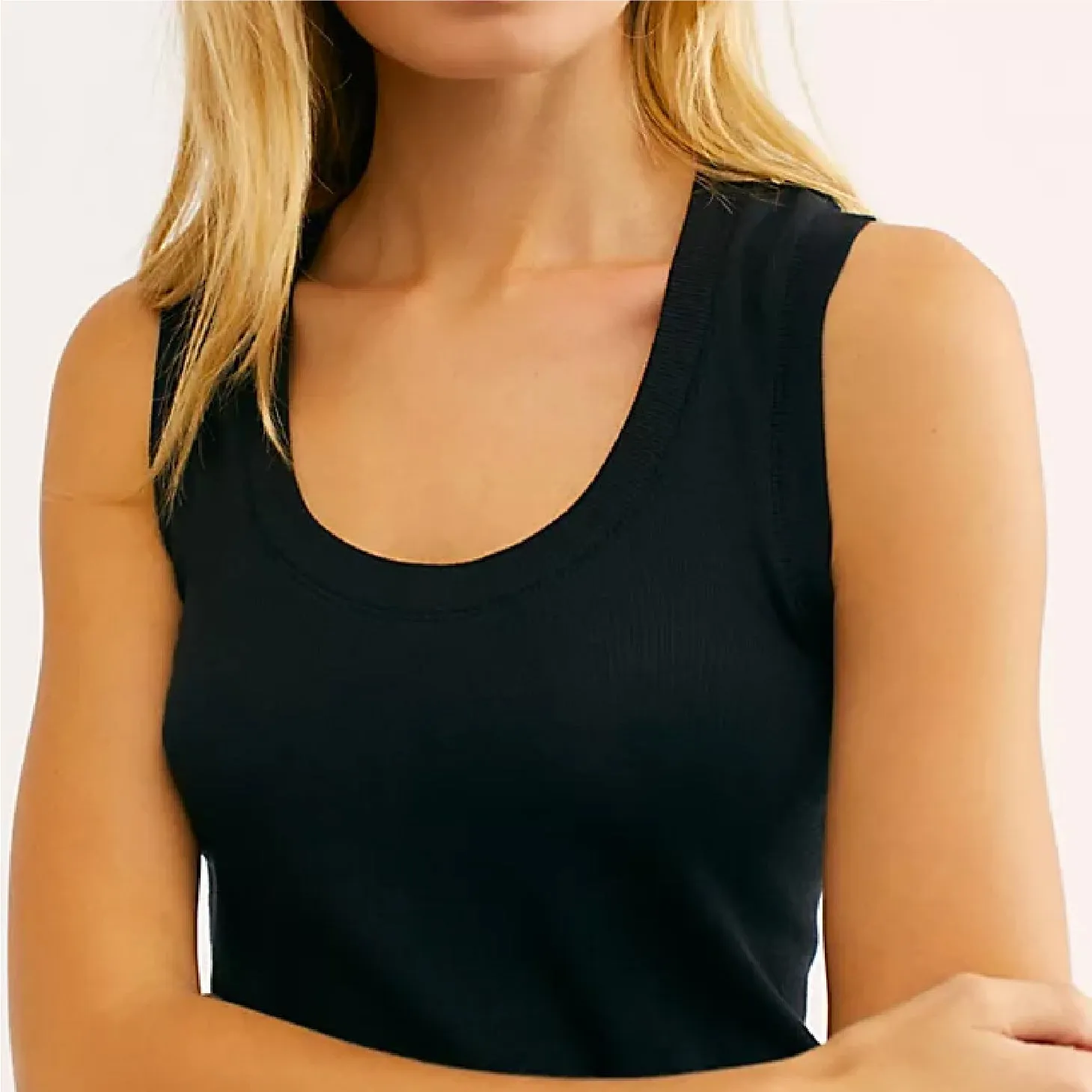 U-Neck Tank- Black & White