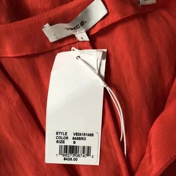 VINCE NWT Orange Maxi Dress