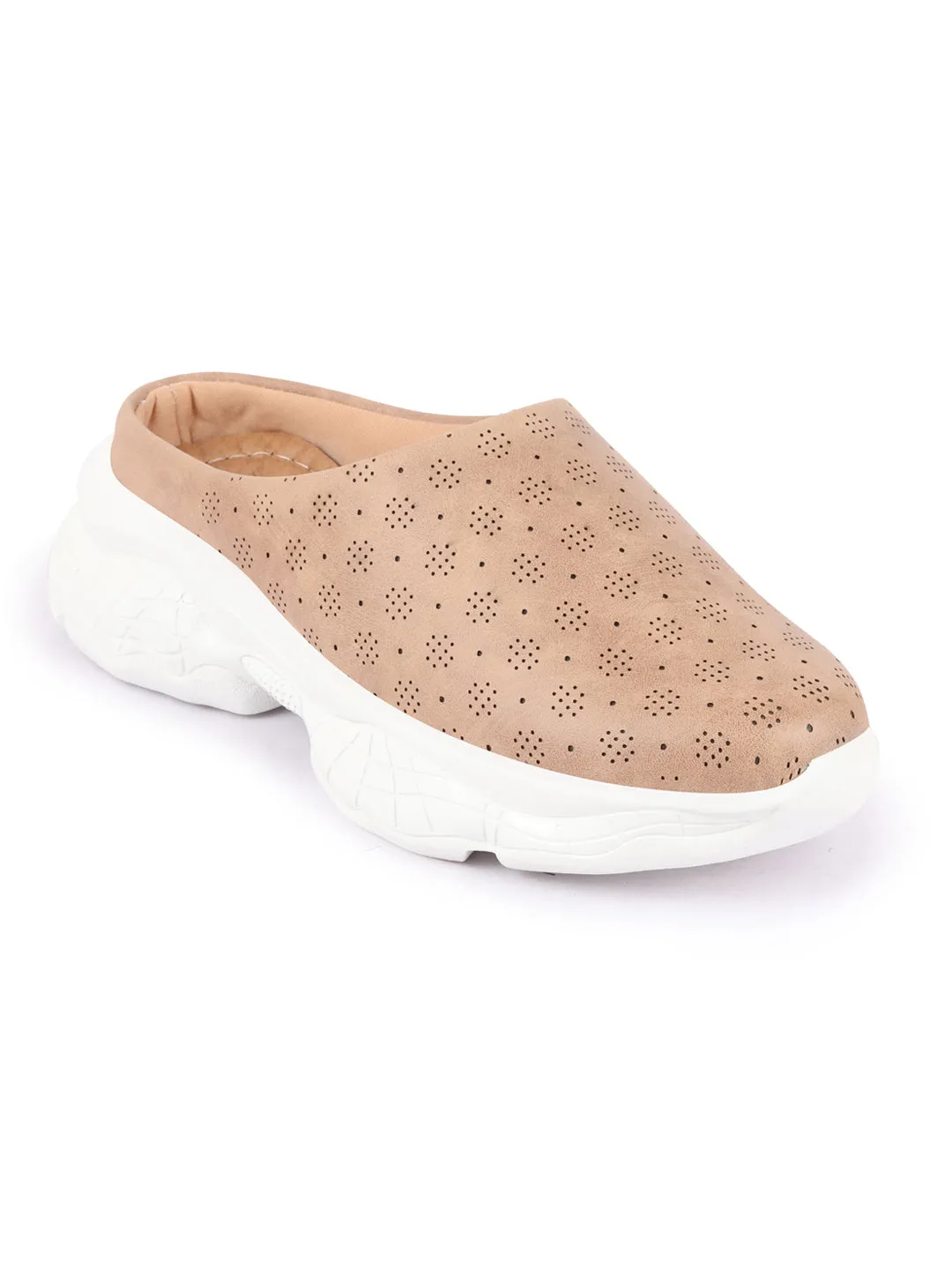 Women Chikku Back Open Classic Design Slip On Mules Shoes