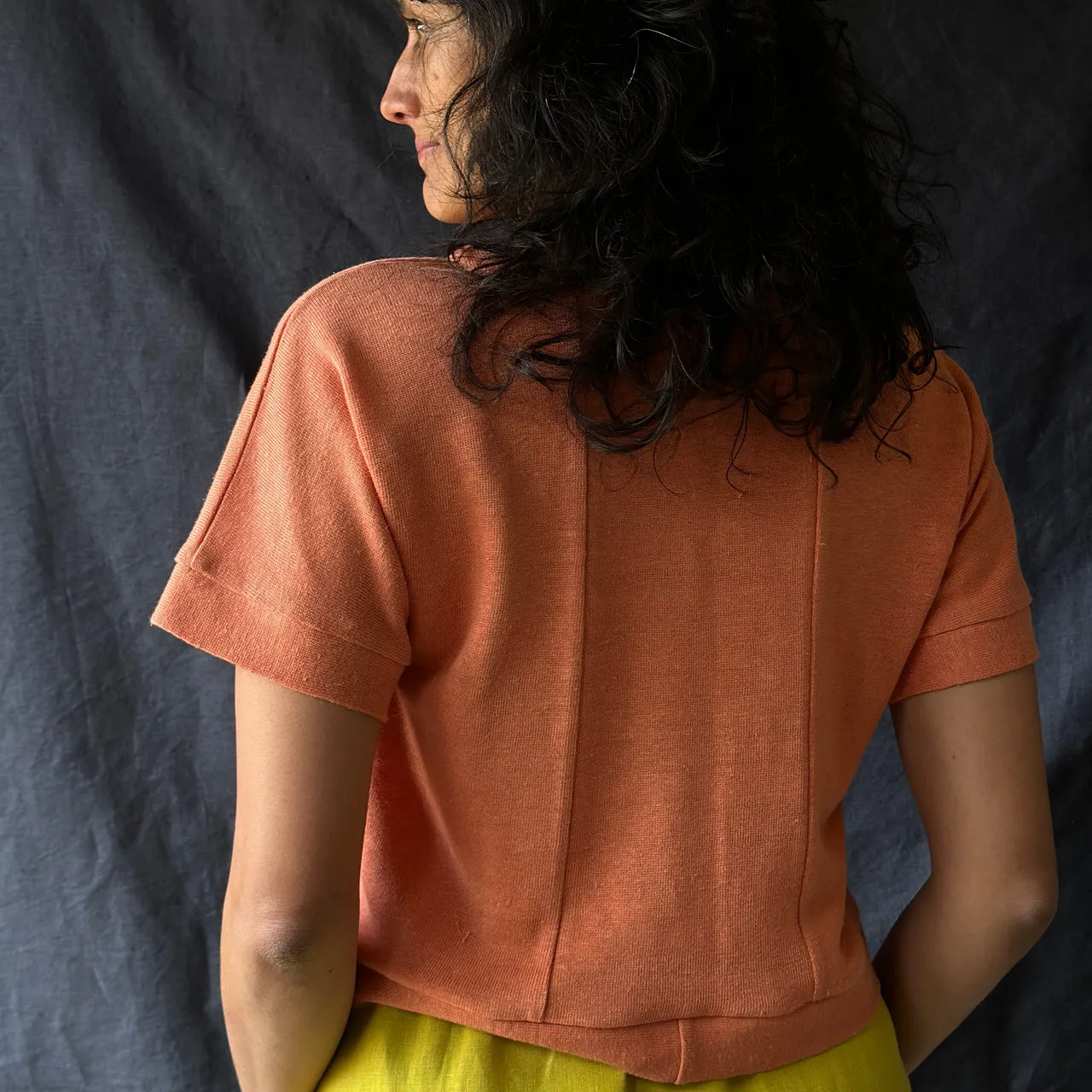 Women's Hemp Pieces Top - 100% Hemp - Apricot